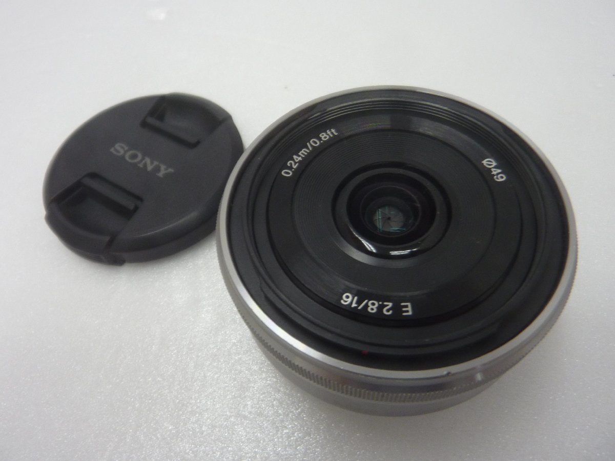 中古品】SONY E SEL16F28 16mm F:2.8 単焦点 ミラーレスデジタルカメラ