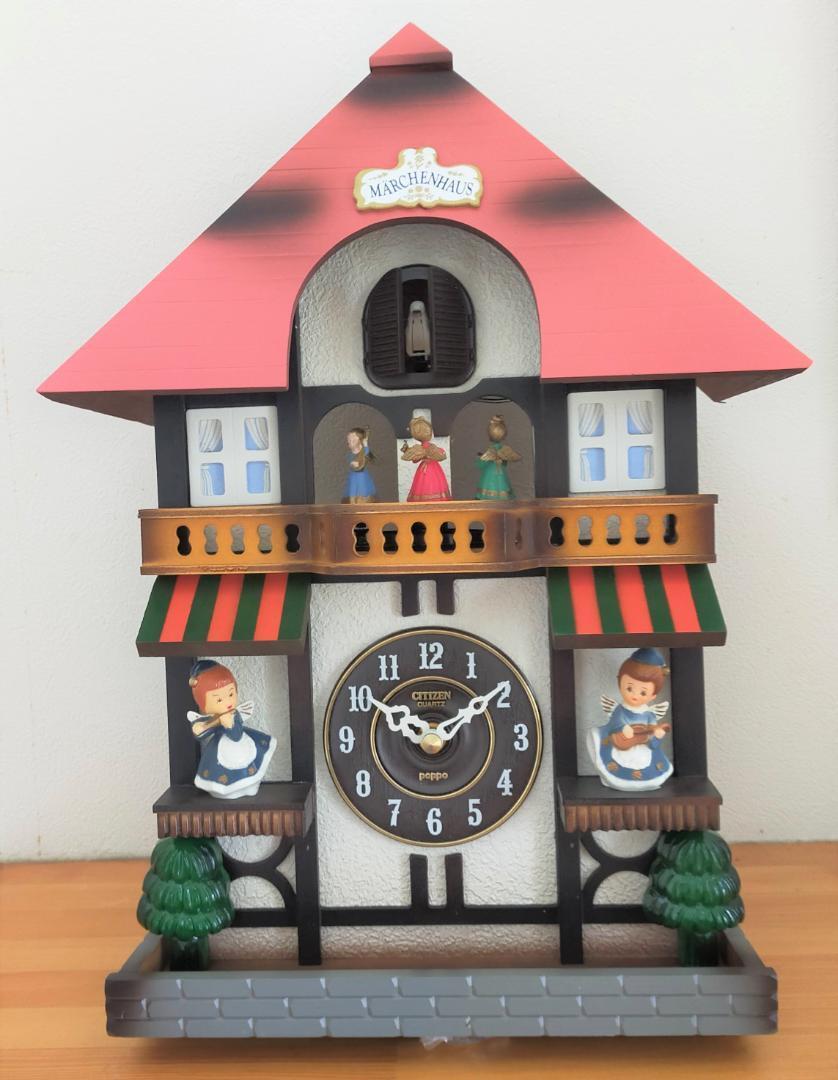 鳩時計　CITIZEN 木製　H-QP-538-1