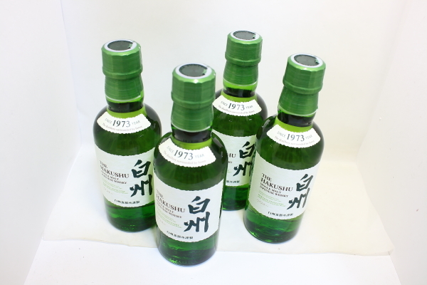 未開栓 サントリー 白州 シングルモルト ウイスキー 180ml 4本 ミニ