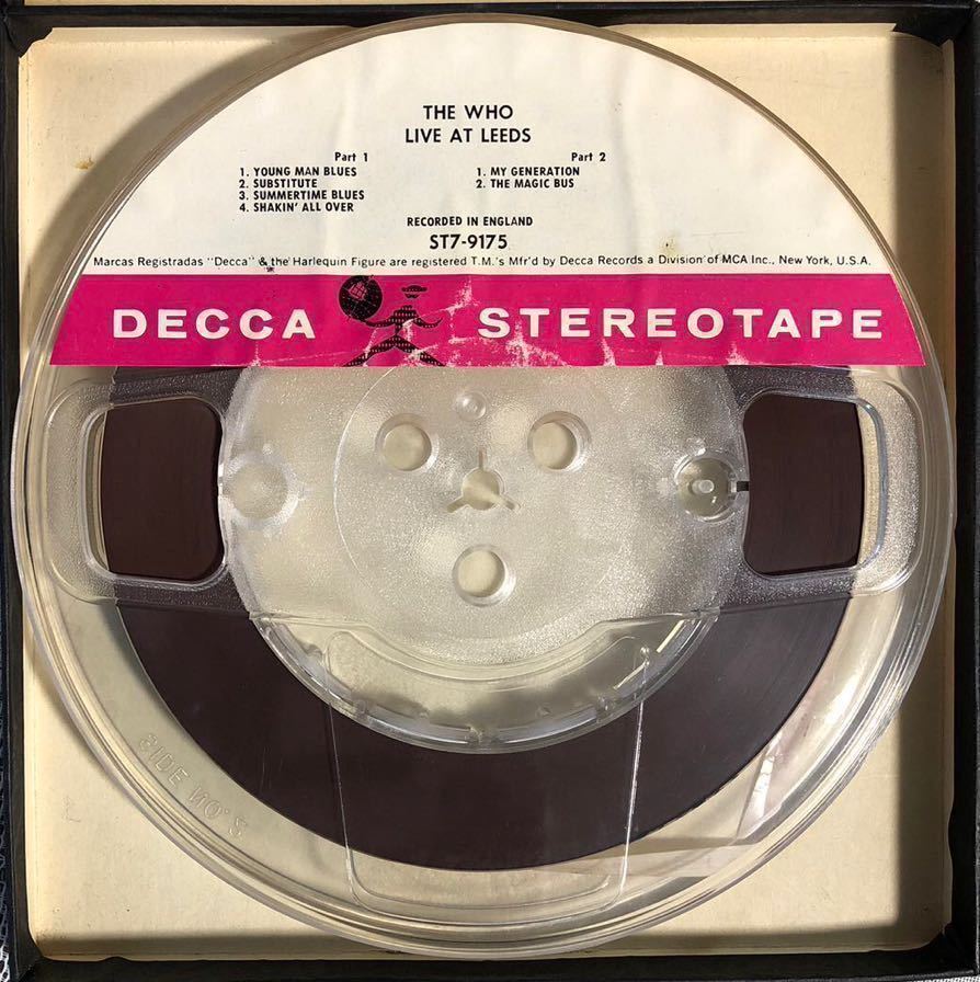 ♪オープンリール♪The WHO「熱狂のステージ」Live at Leeds ザ・フー 米DECCAオリジナル ST74-9175 希少