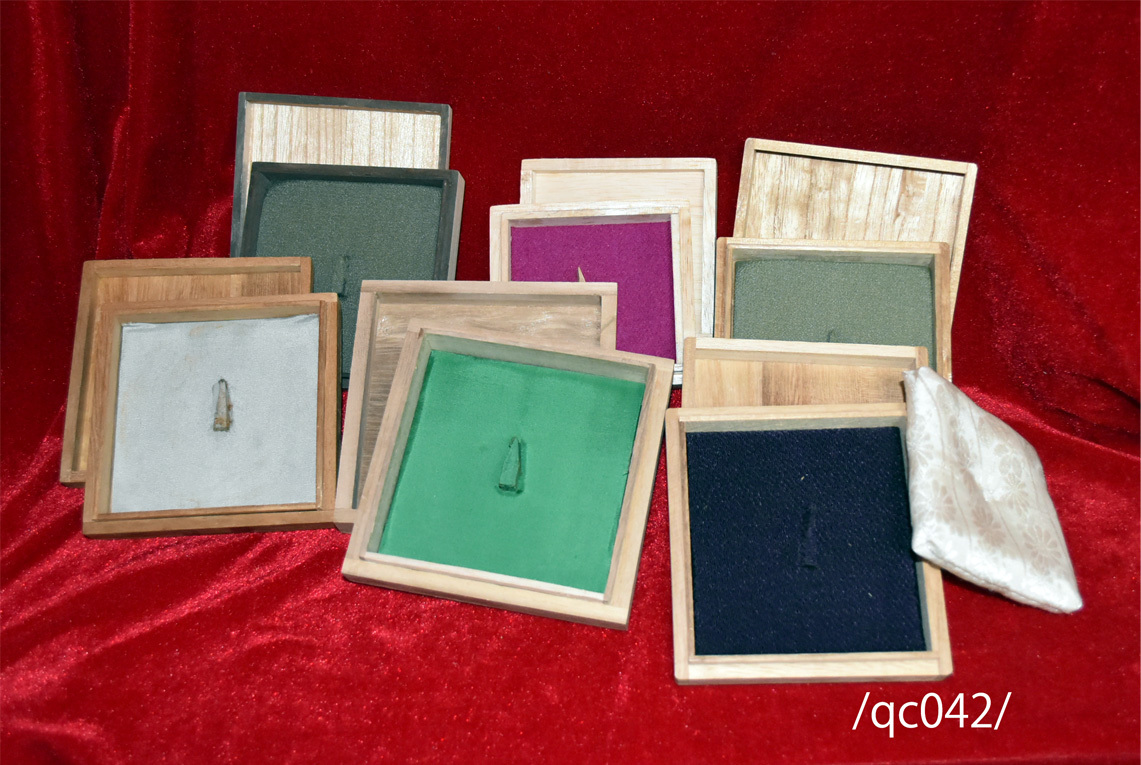 古い鍔桐箱　まとめて6点　 (鍔1枚収納×6） 　/qc042/