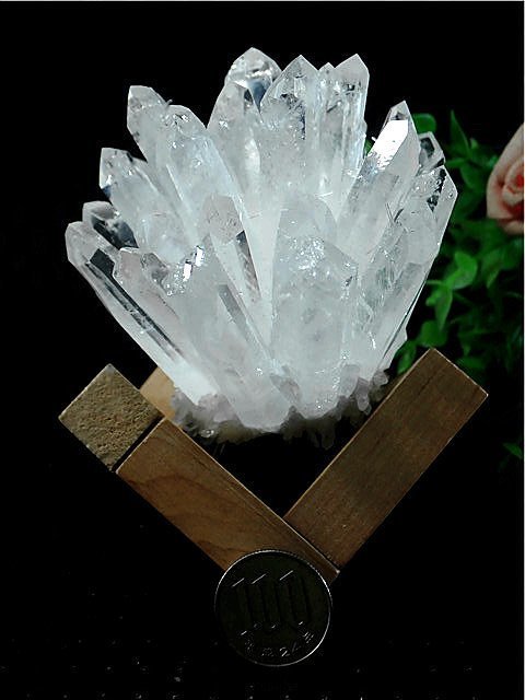 AAA級【入手困難】高透明度天然水晶クラスター175B6-54B78a