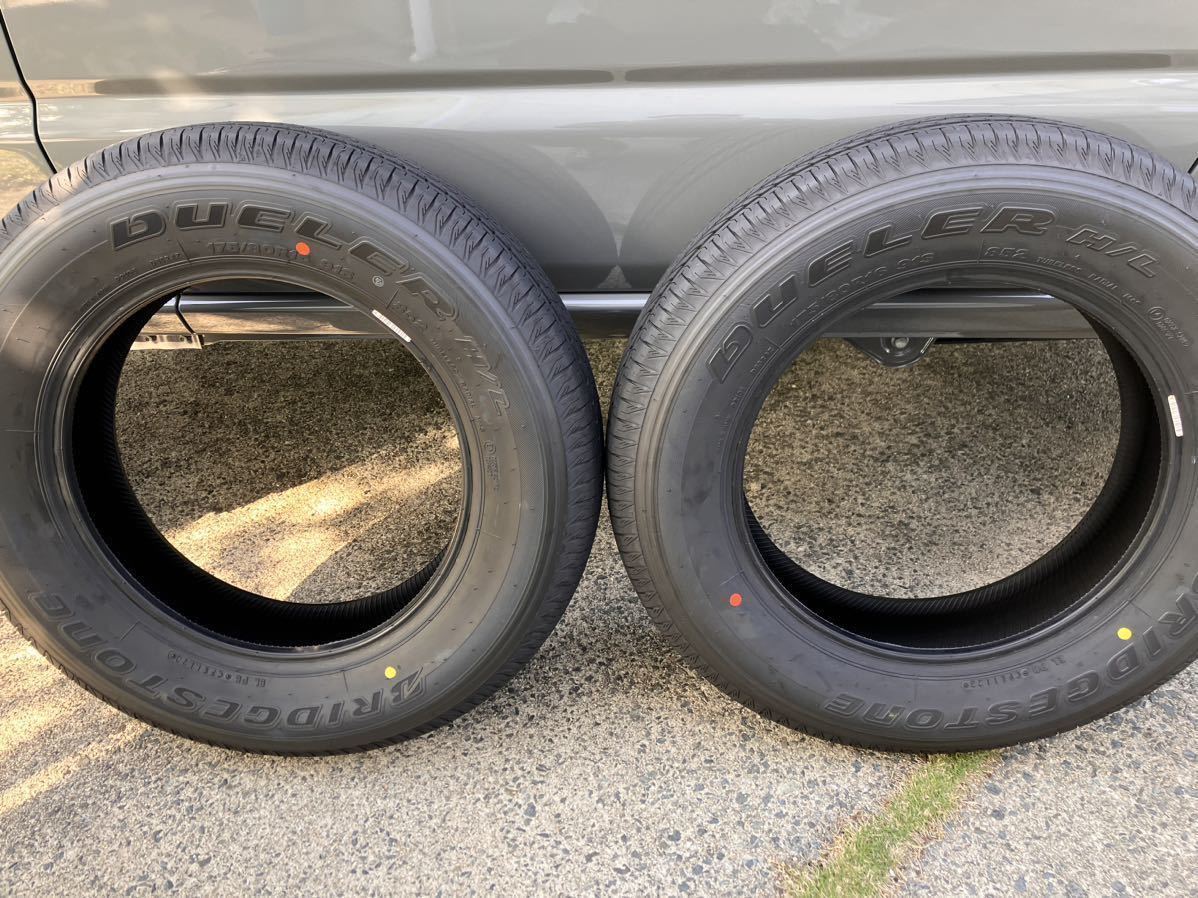 送料無料 新車外し2本セット ブリヂストン デューラー H/L 175/80R16 23年11週製造 令和5年4月納車 ジムニー純正 ② H&frasl;L ブリヂストン 新車外し バリ溝ブリヂストン 2025年製 ジムニーシエラ
