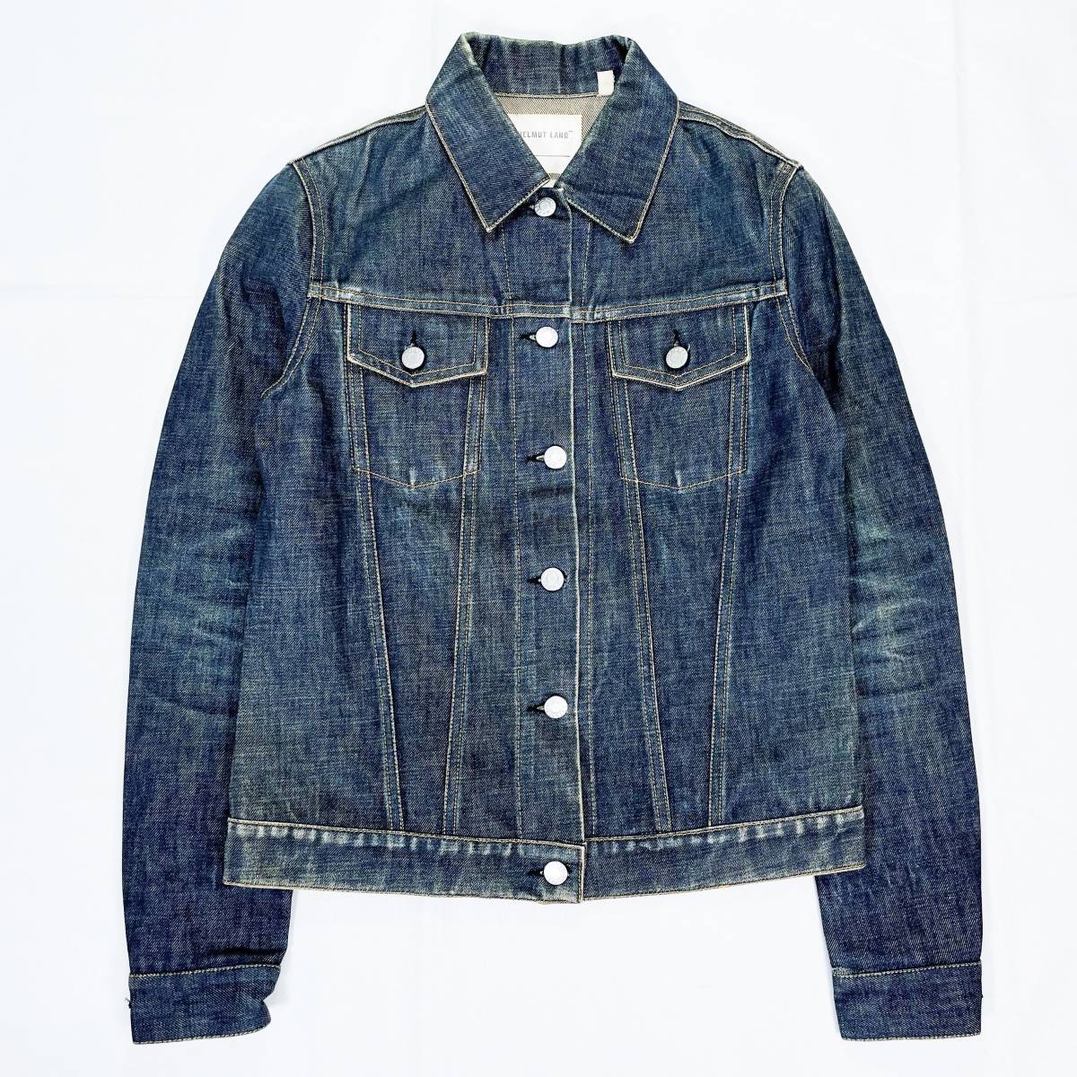 1990'S イタリア製 HELMUT LANG ヘルムートラング 本人期 CLASSIC RAW DENIM 2ポケット デニムGジャン size40 ビンテージ RAF SIMONS 