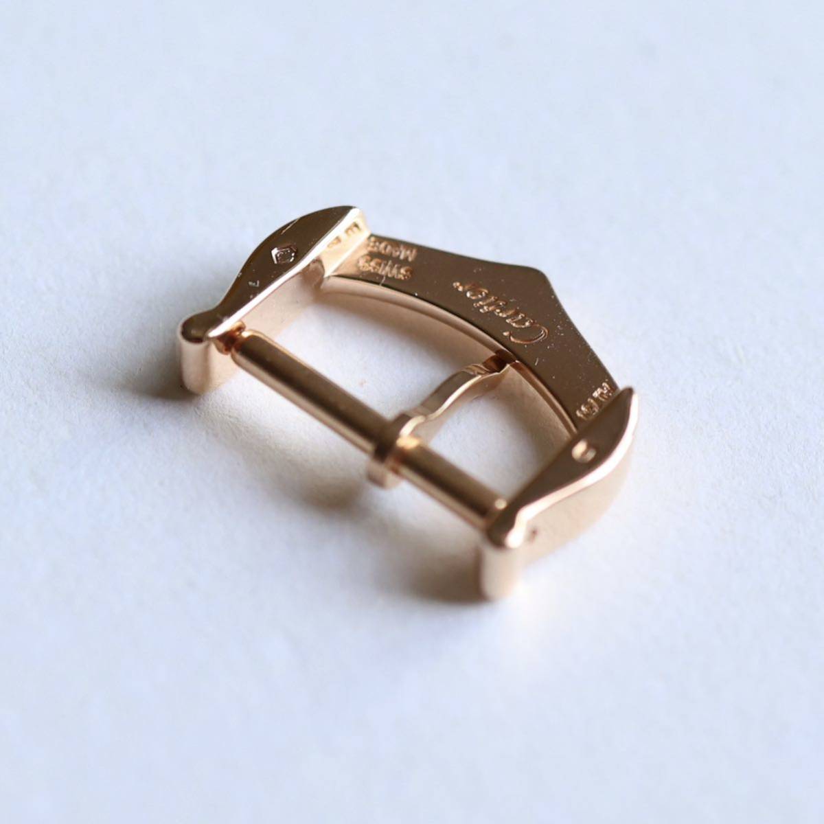 18K カルティエ 尾錠 バックル ベルト タンク 14mm ピンクゴールド