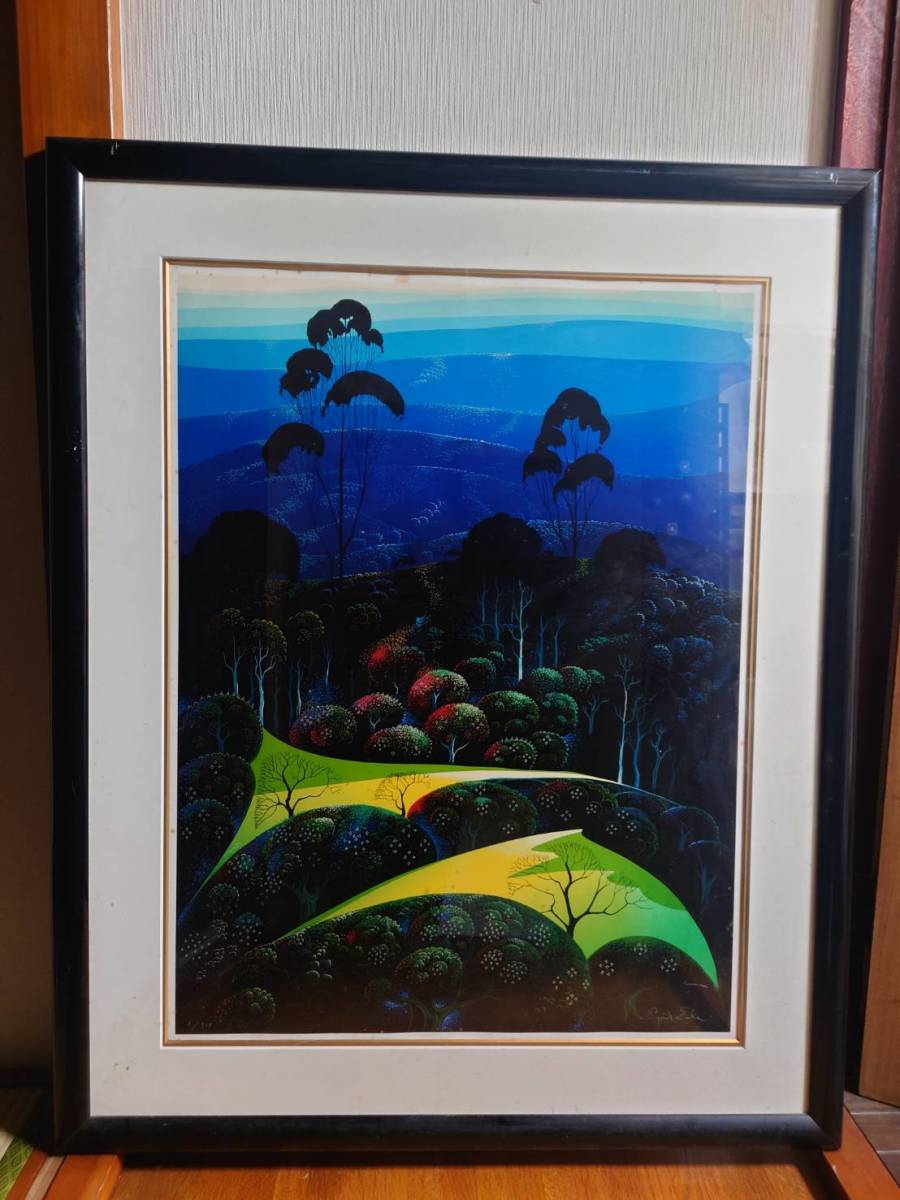 真作】【WISH】アイベン・ロール Eyvind Earle「海からの眺め」シルク