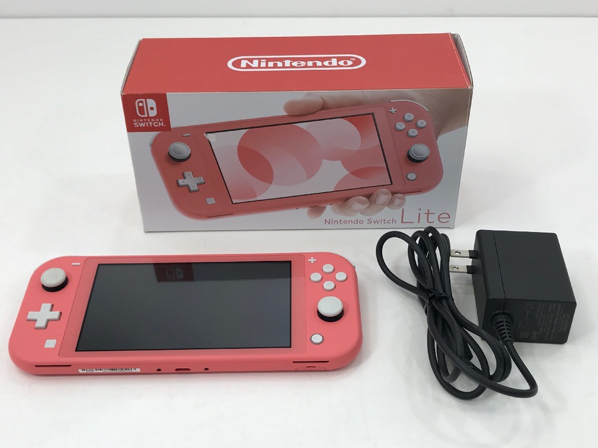 Nintendo Switch Lite コーラル 4点セット Nintendo Switch 【TAG・中古品】(2)☆1円～ ☆Nintendo Switch Lite