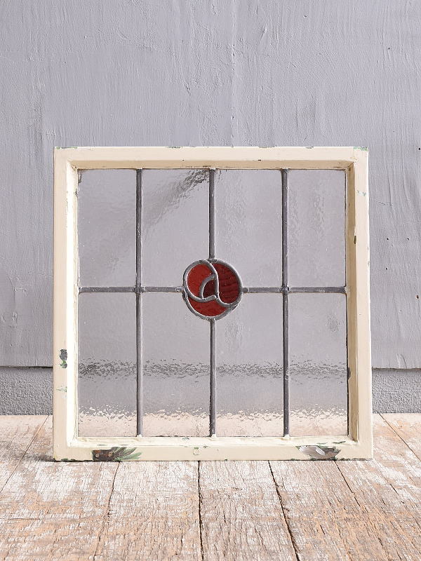 イギリス アンティーク ステンドグラス 幾何学 11620