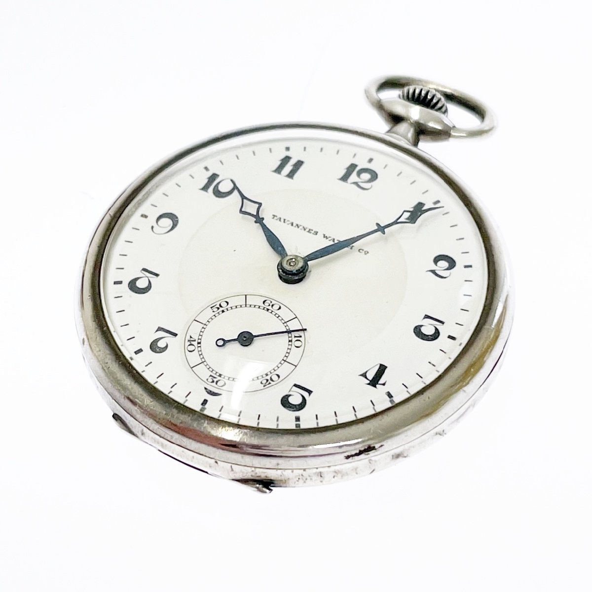 1円スタート】【アンティーク】TAVANNES WATCH Co タバン SS ホワイト 