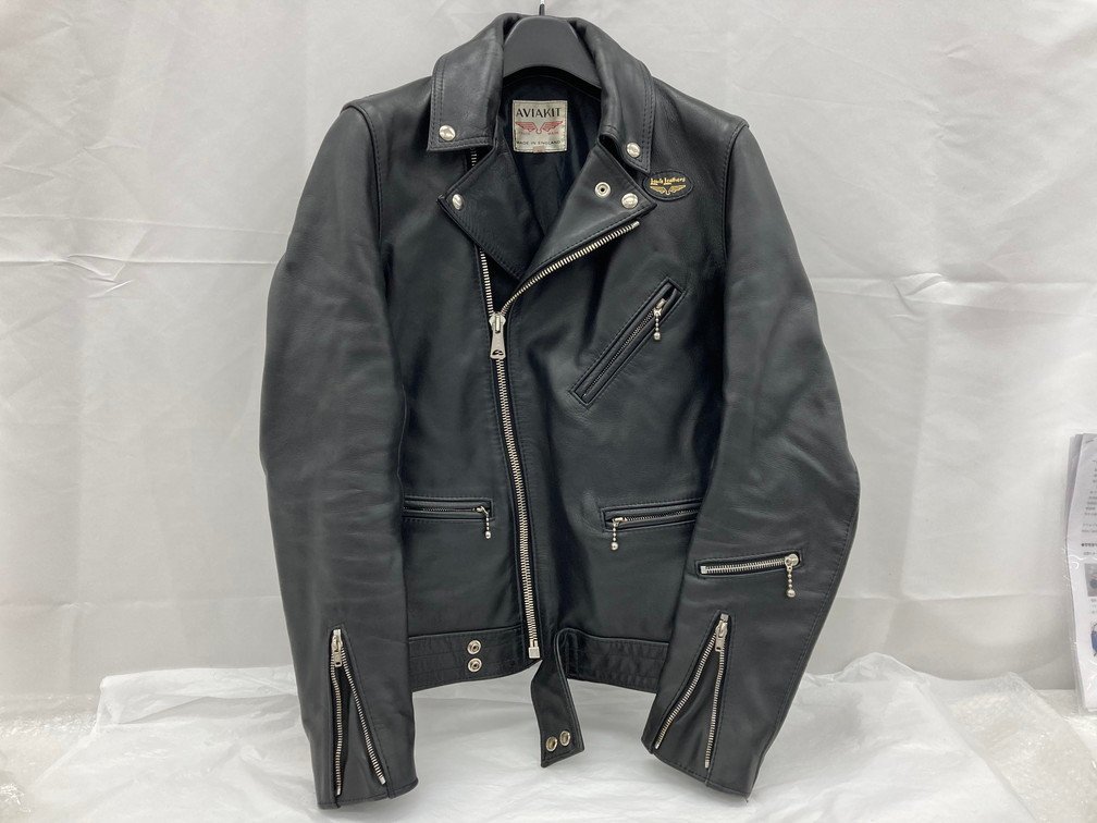 【BDAY1022】AVIAKIT ルイスレザー ライダースジャケット 36サイズ