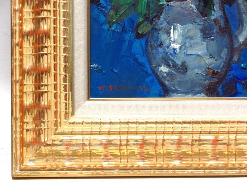 GINZA絵画館】高光一也 油絵4号「薔薇」ばら・バラ・文化功労者・1点