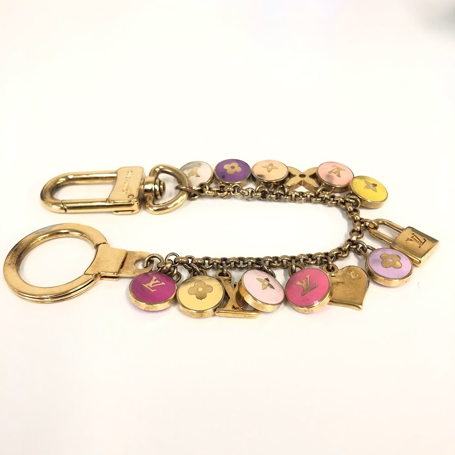 LOUIS VUITTON バッグチャーム ポルトクレ シェンヌ パスティーユ