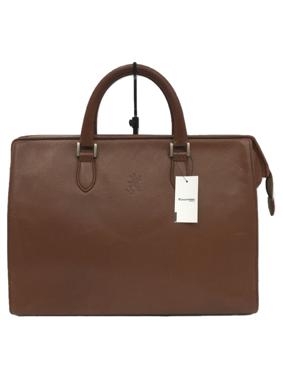 agnes b VOYAGE◆バッグ/レザー/BRW/ビジネスバッグ