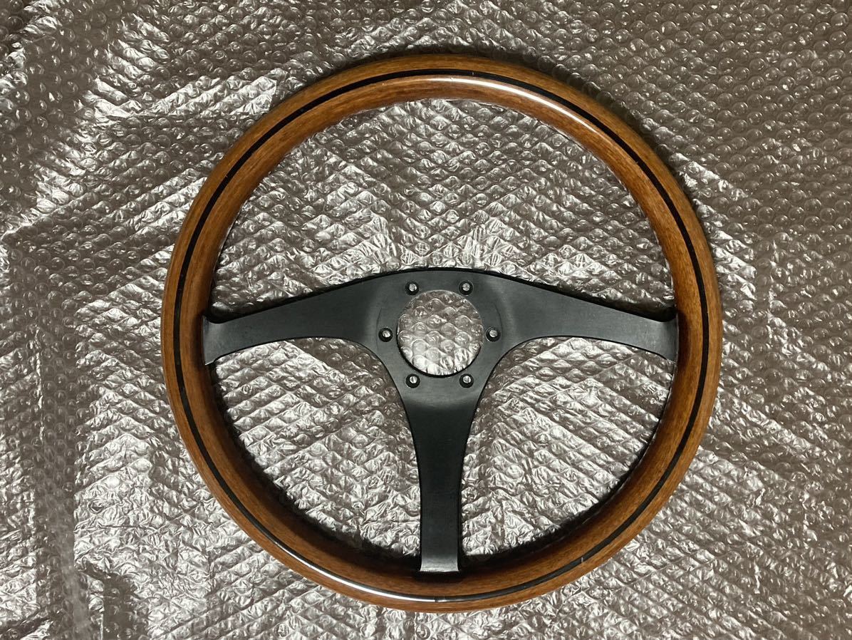 19☆NARDI ホワイトステアリング 14インチ 350mm ブラックスポーク