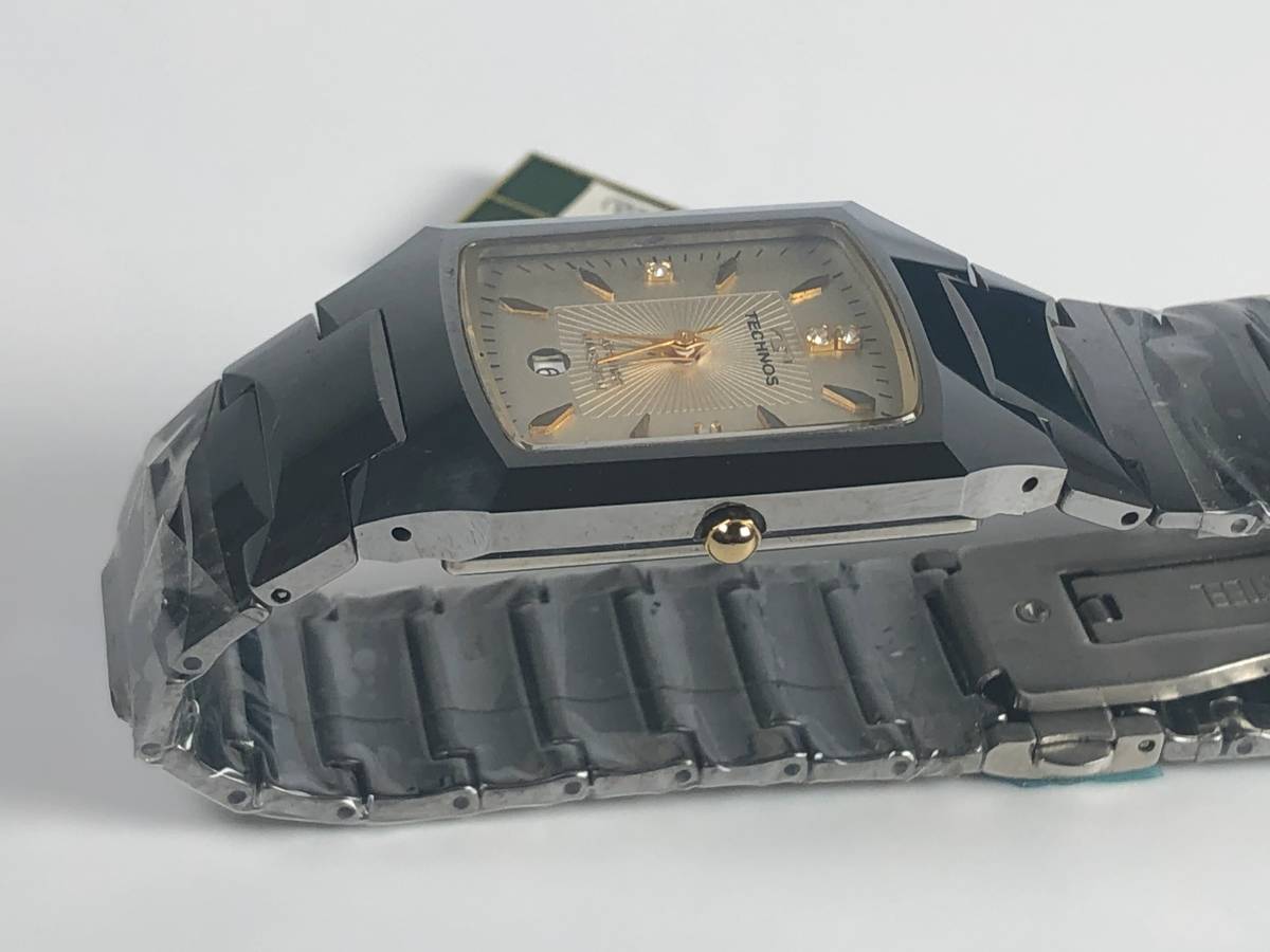 テクノス TECHNOS サファイアガラス メンズ腕時計 腕時計 動作品 