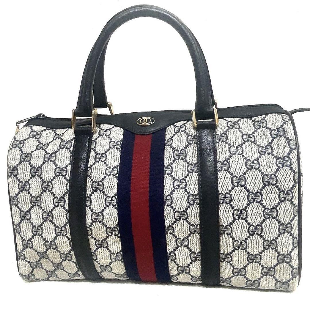 入手困難品】美品 オールド グッチ GUCCI シェリーライン GG柄 PVC