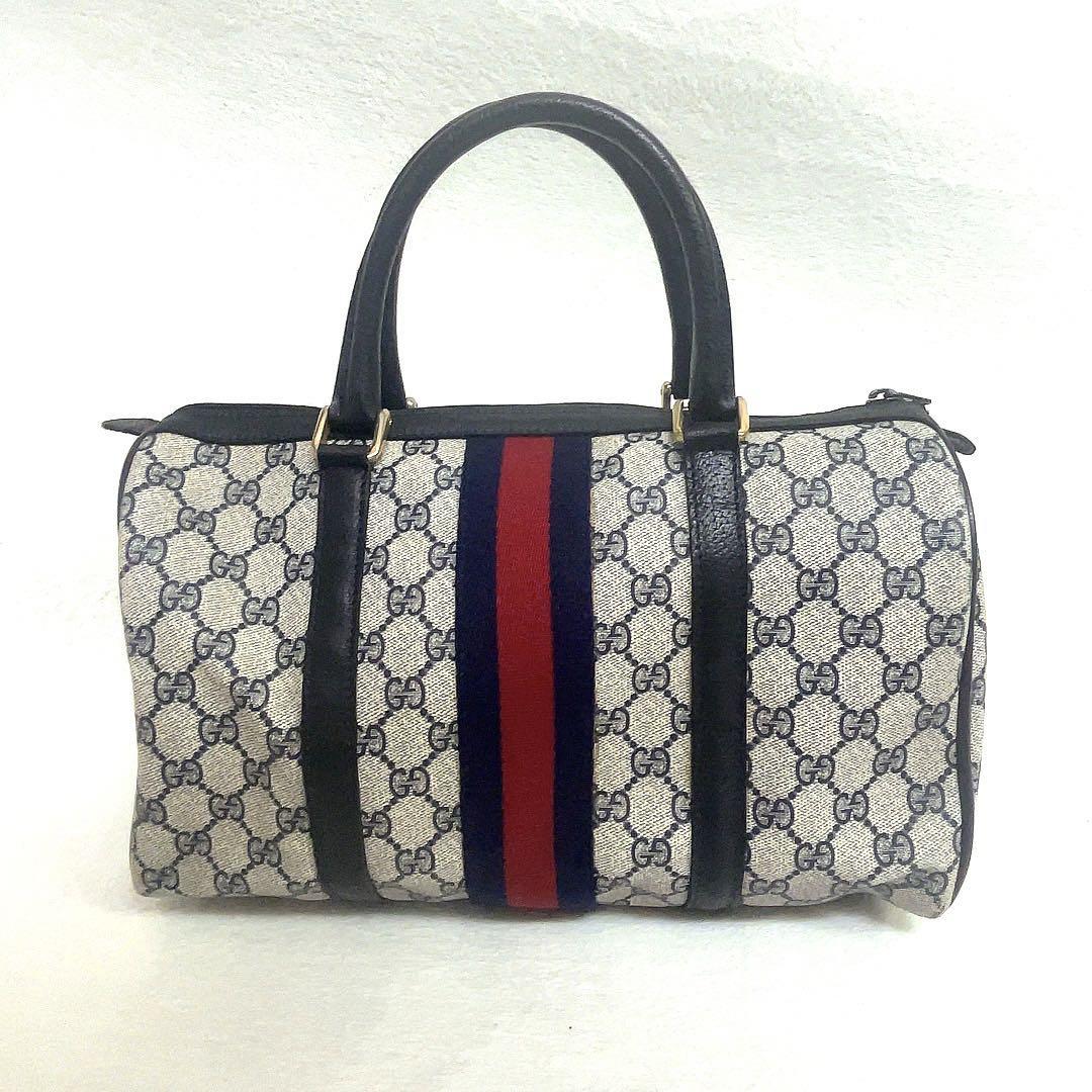 入手困難品】美品 オールド グッチ GUCCI シェリーライン GG柄 PVC