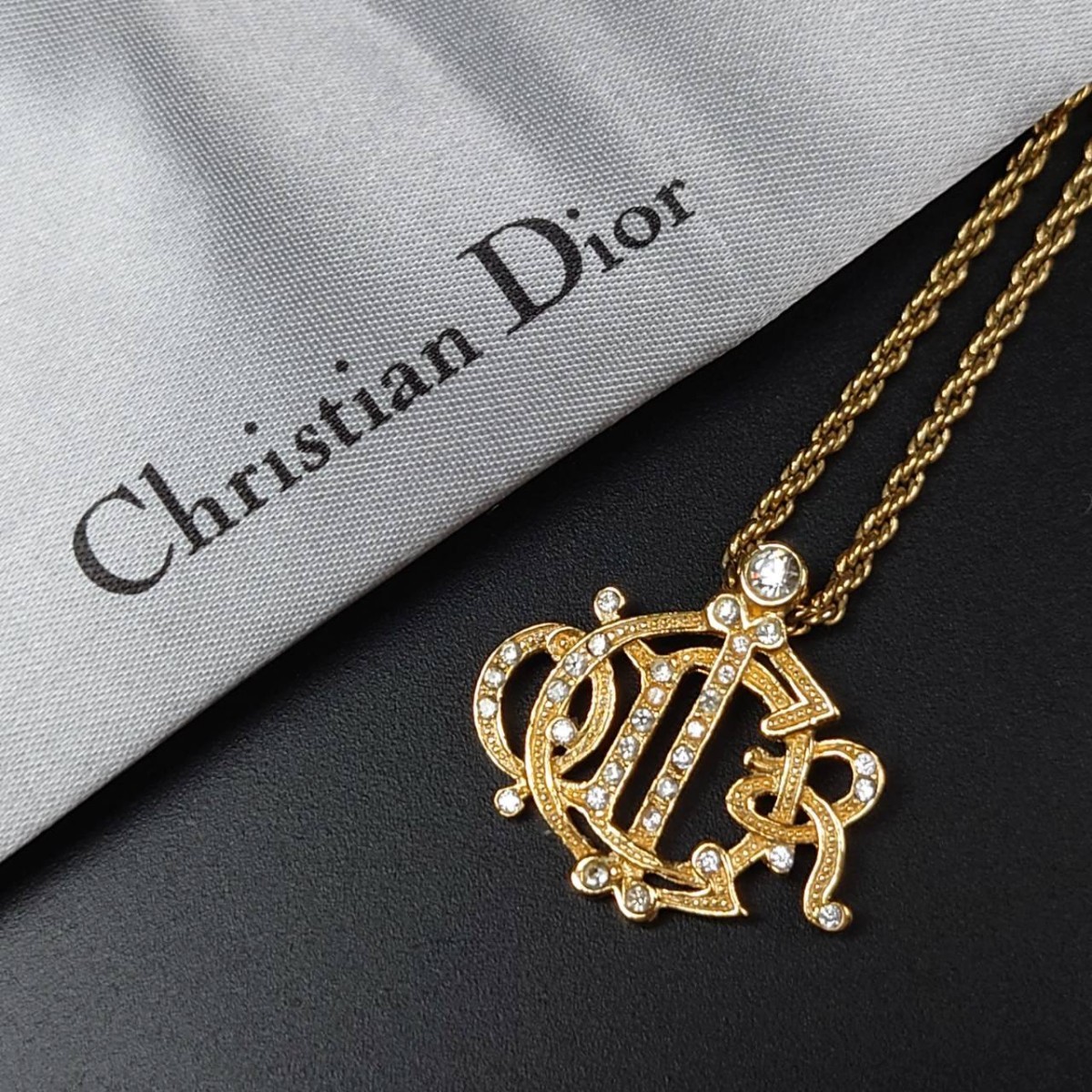 アクセサリー 極美品☆希少 Dior ディオール ネックレス ゴールド ロゴ 