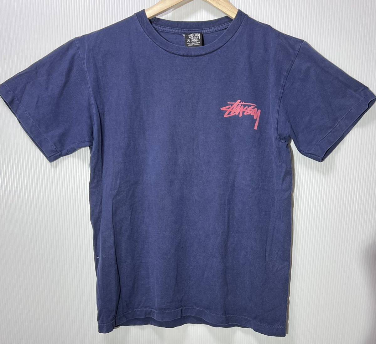 レア 90s OLD STUSSY ドラゴンプリントTシャツ ネイビー L 