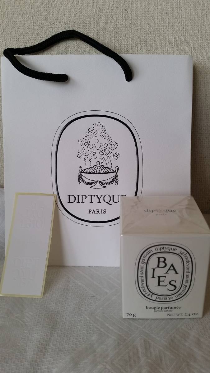 爆買い，新作登場 diptyqueディプティック キャンドルBAIESべ 国内正規品ショッパー手提げ袋シール付き蝋燭ろうそくカシスローズ(キャンドル)｜売買されたオークション情報、yahooの商品情報をアーカイブ公開 - キャンドル