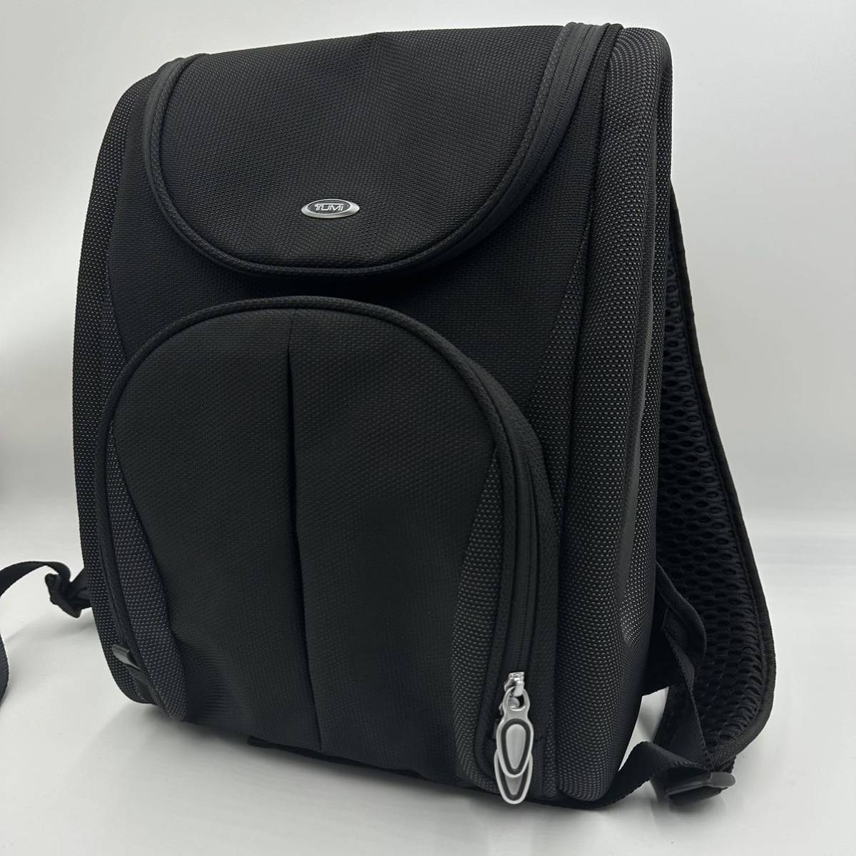 1円 【極美品】 TUMI トゥミ リュック バッグパック ロゴプレート 6481STE バリスティックナイロン 黒 ブラック A4 収納 ビジネス PC