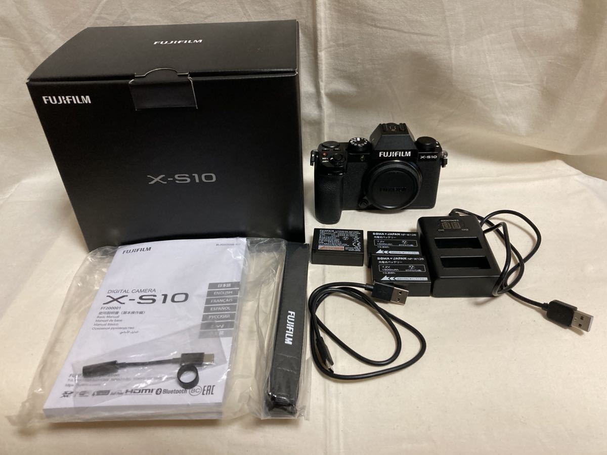 FUJIFILM 富士フイルム x-s10ボディ 美品 バッテリーチャージャー 予備 