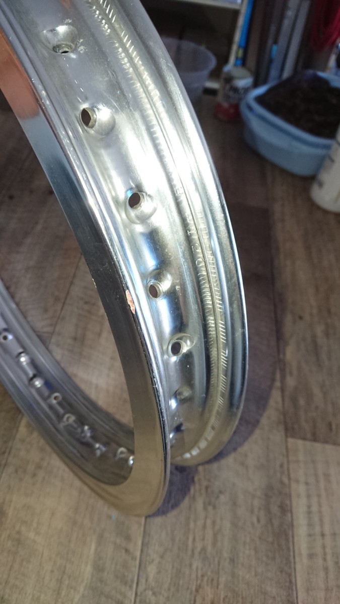 EXCEL Takasago H型アルミリム 1.85X18インチ 36穴 H型アルミリム前後