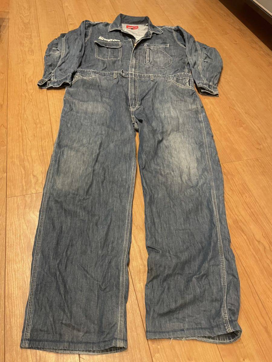 Snap-on スナップオン つなぎ ツナギLサイズ デニム 紺色 オーバー