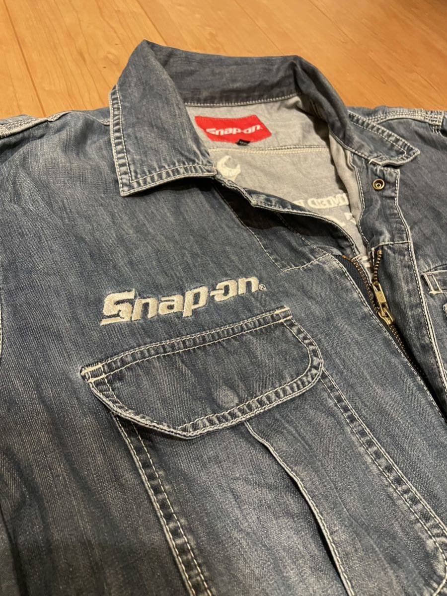 Snap-on スナップオン つなぎ ツナギLサイズ デニム 紺色 オーバー