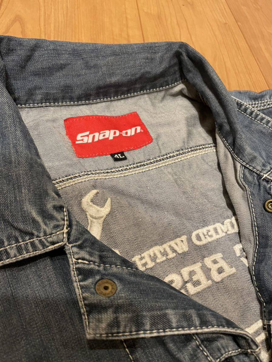 Snap-on スナップオン つなぎ ツナギLサイズ デニム 紺色 オーバー