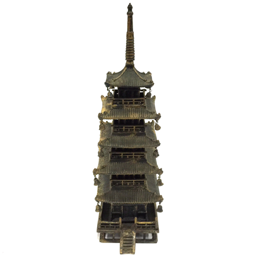 五重塔 鉄製 高さ約44cm オブジェ 金属工芸 置物 インテリア(鉄製
