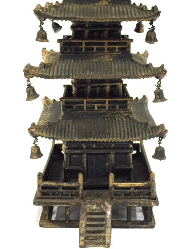 五重塔 鉄製 高さ約44cm オブジェ 金属工芸 置物 インテリア(鉄製