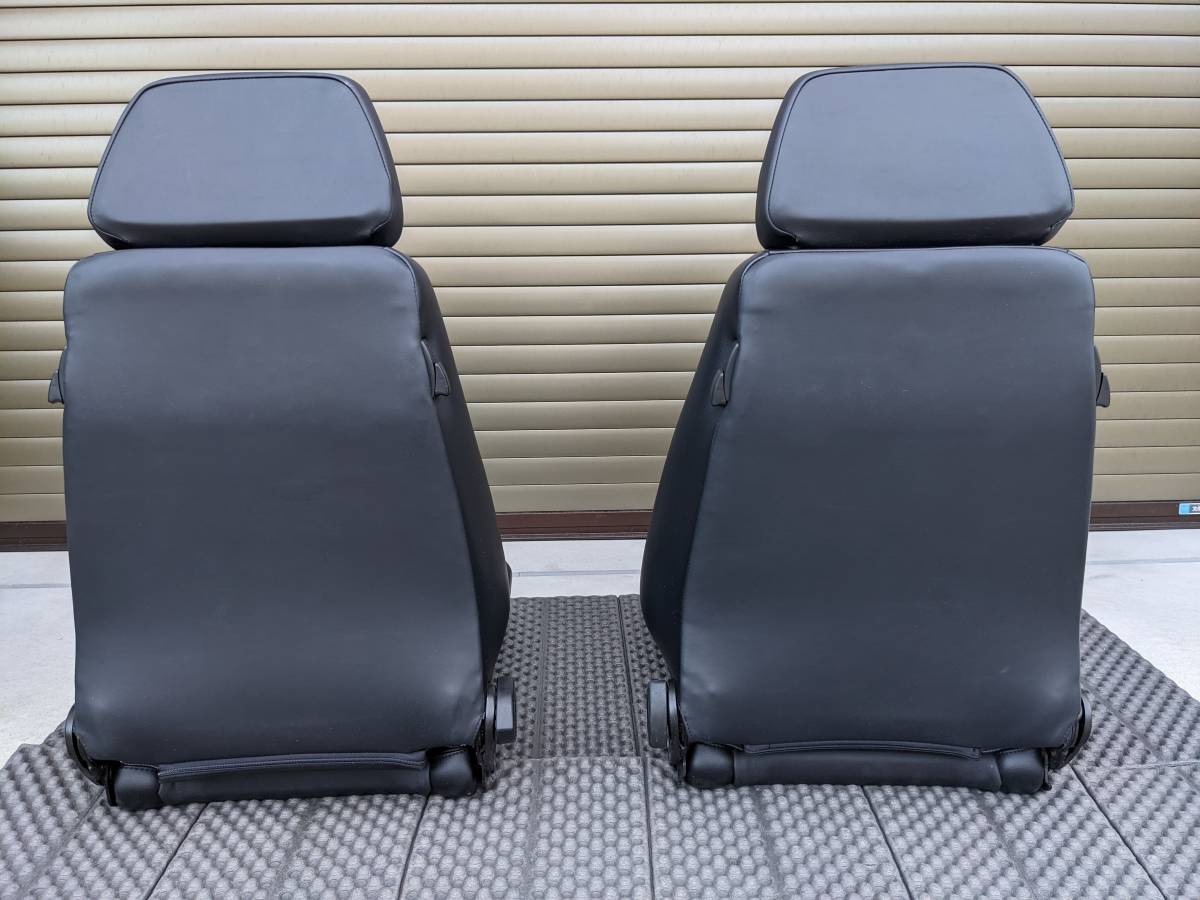 1円～！】RECARO 旧LX-F？ フェイクレザー張替え美品 2脚セット 