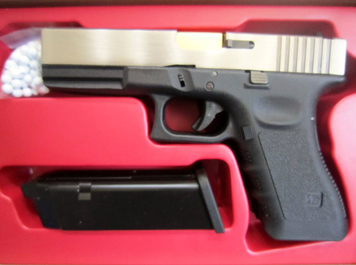 WE G17 ダブルバレル ステンタイプ ブローバック ガスガン 中古