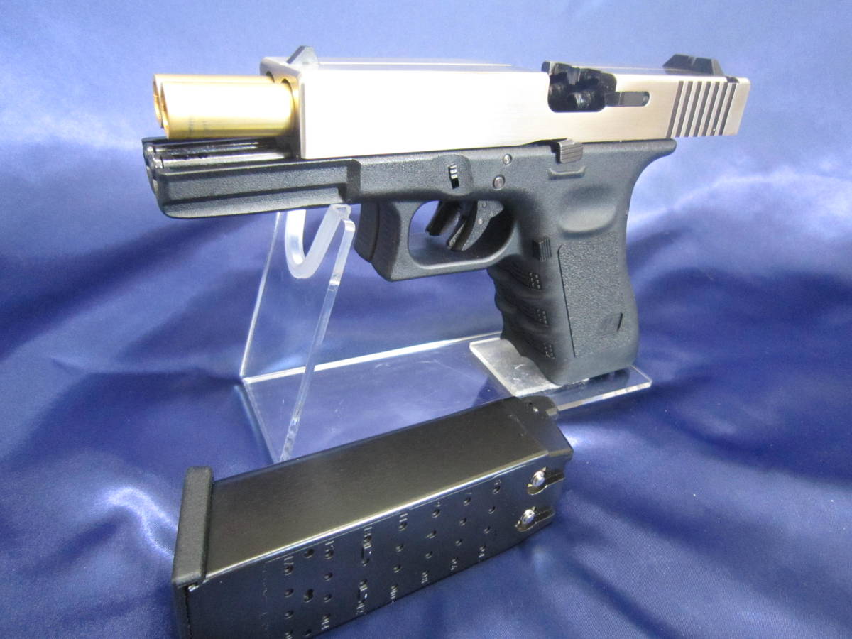WE G17 ダブルバレル ステンタイプ ブローバック ガスガン 中古