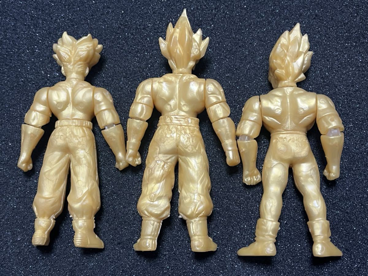 ☆当時物 ドラゴンボール 消しゴム スーパーフィギュア 金色 3体 /検