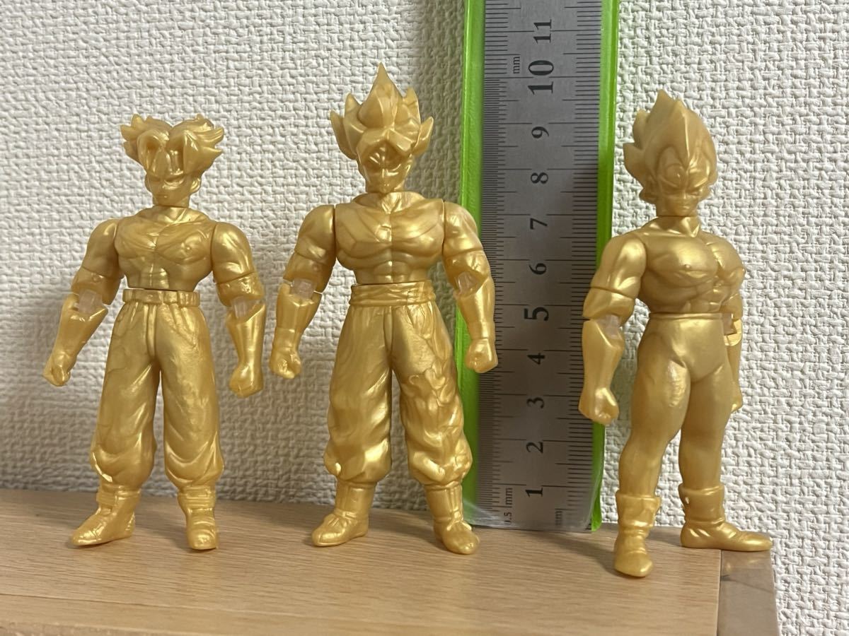 ☆当時物 ドラゴンボール 消しゴム スーパーフィギュア 金色 3体 /検