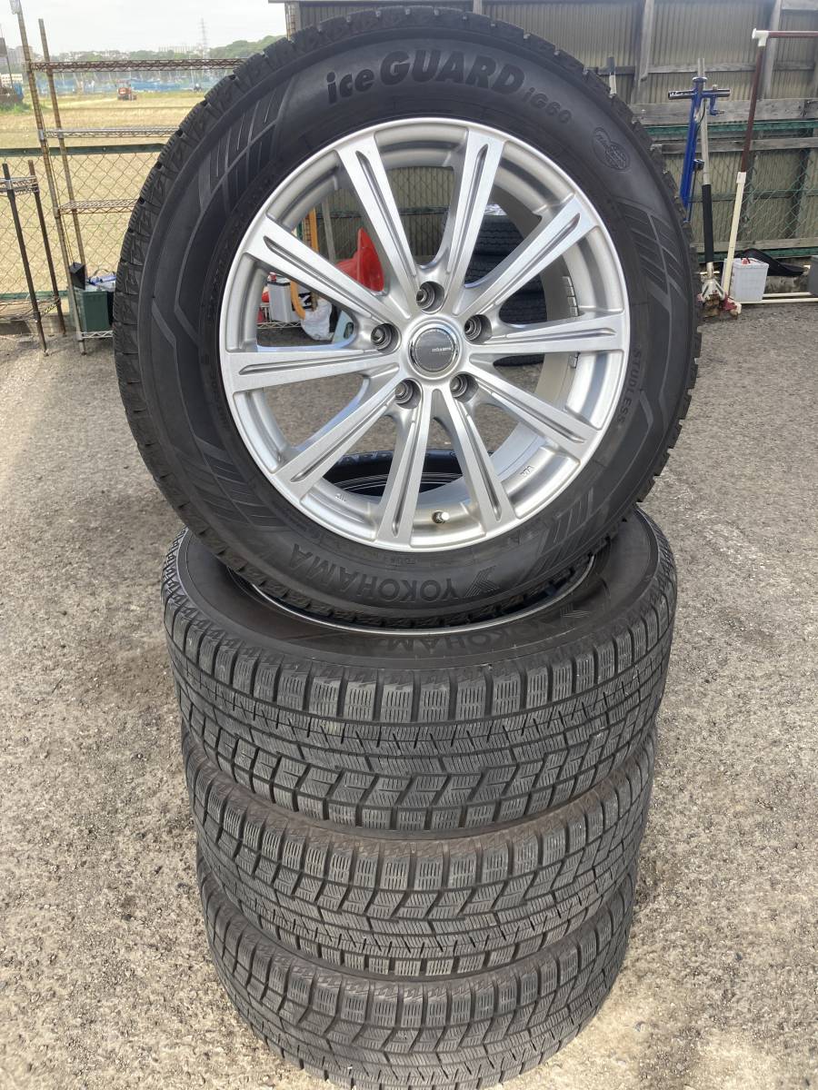 【神奈川発】ミルラス＆ヨコハマ アイスガードIG60 225/55R17 V37スカイライン Y50フーガ 10アルファード セルシオ シーマ管理番号505