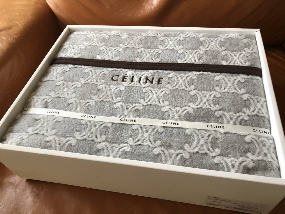 CELINE ＊セリーヌ・綿毛布・ブランケット・マカダム柄・140×200 すかっ