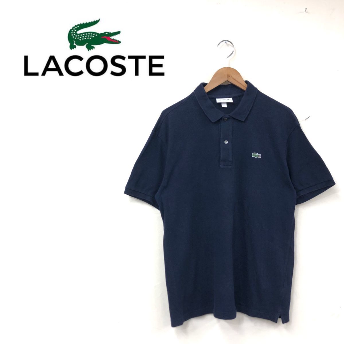 G461-G◇美品◇lacoste ラコステ ポロシャツ◇sizeL 5 ワンポイント