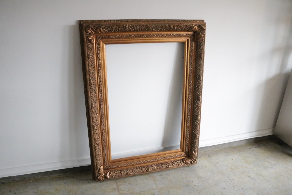 特大 油彩 フランスアンティーク 婦人画 大型 アンティーク 特大 W123×H93 クラシカル 大きい額縁 大型 アート