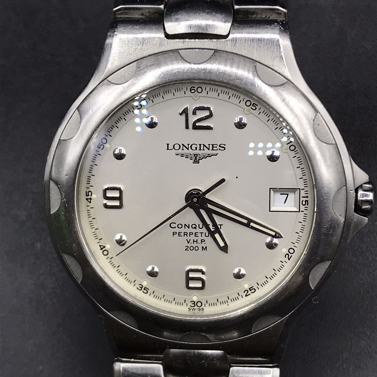 ジャンク LONGINES CONQUEST PERPETUAL V.H.P. 200M ロンジン コン 