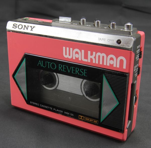 SONY カセットウォークマン WM-55 水色 通電ジャンク S3229  