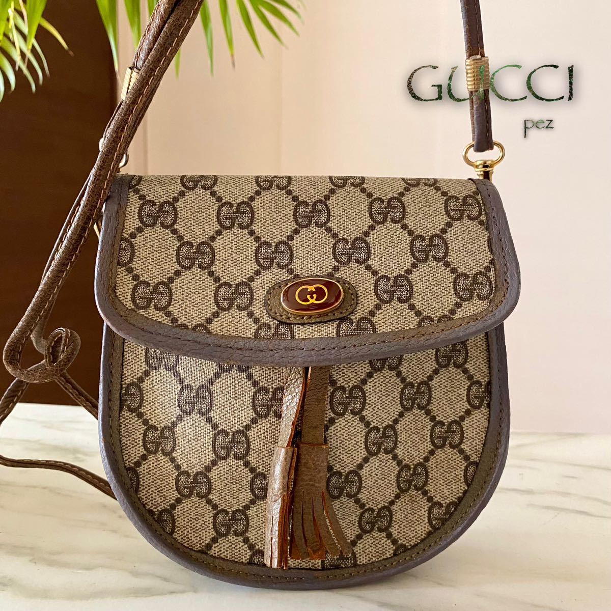 正規品 GUCCI オールドグッチ レザーショルダーバッグ レディース 
