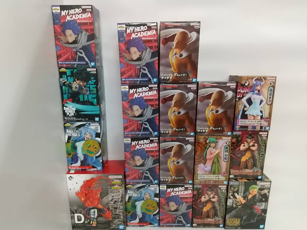玩J99 フィギュア【120】18点まとめ プライズ＆一番くじ 僕のヒーローアカデミア/ワンピース/ワンパンマン 等