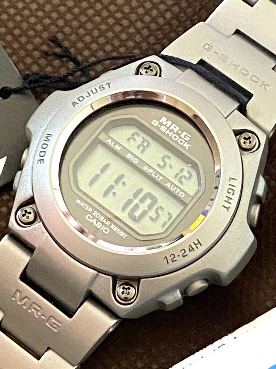 B-182★新品未使用・動作品★CASIOカシオ・G-SHOCK・MR-G・JAZZY COLOR・チタンボディ&ムクバンド・デジタル♪MRG-100TZ-5♪超希少!!