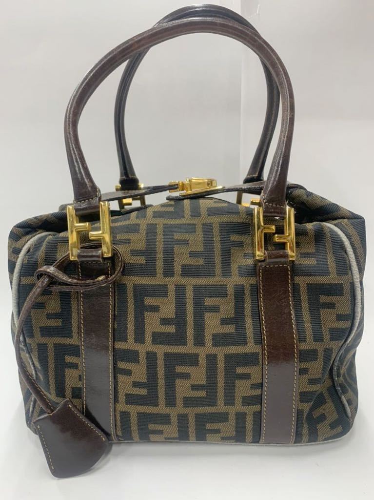 ○ FENDI フェンディ ズッカ柄 ハンドバッグ ミニボストンバッグ ○ FENDI フェンディ ズッカ柄 ハンドバッグ ミニボストンバッグ