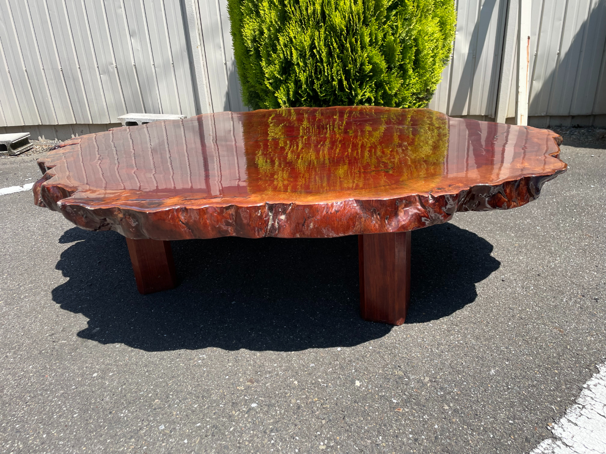 一枚板 花梨（カリン） デスク／1500mm A8425 一枚板テーブル 無垢 
