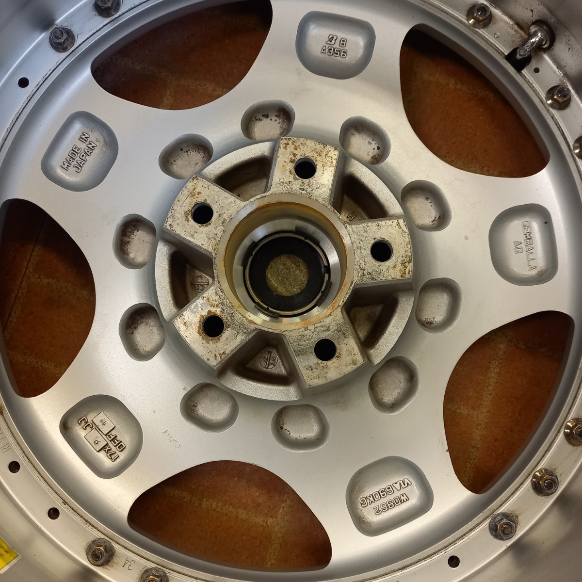 深リム 当時物 BS製 GEMBALLA ゲンバラ AG 17インチ 8J+32 9J+45 5H 