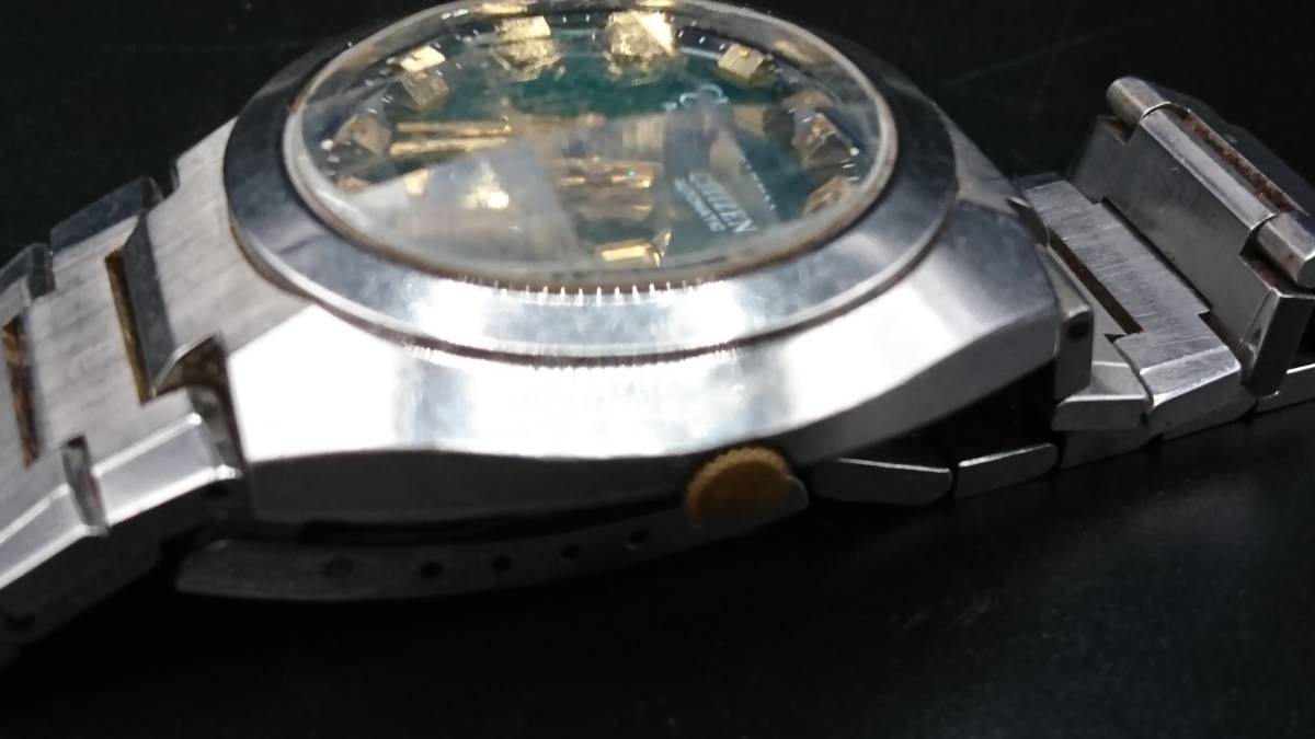 CITIZEN シチズン オートマチック 6501 4-651979 カットガラス 